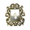 A Rococo Hand-Carved Silver color Mirror