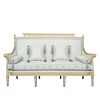 New Furnishing Gold Leaf w French Fabric by Chinoiserie Decor – A Louis XVI Sofa 03-Seaters of Designer Georges Jacob