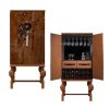 1930 Decadent Epstein Cocktail Cabinet Hand Crafted Burs Walnut by Chinoiserie Decor